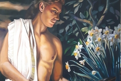 Narciso 2020 olio su tela 80x80