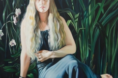 Ophelia Ionela 2019 olio su tela 100x100